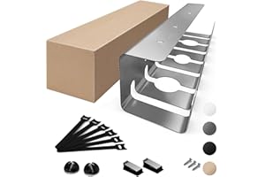 Oududianzi 1PACK Cable Management Under Desk, Cable Management Tray, Sturdy Steel Under Desk Cable Tray, Wire Organiser, Cable Tray Under Desk, Desk Cable Tidy for Office and Home