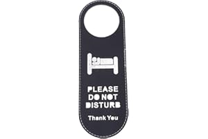 STOBOK Do Not Disturb Door Hanger Sign Leather Double-Sided Door Knob Sign for Office Hotel Home Clinic Therapy