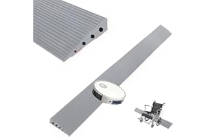 CHENGCKJ Türschwellenrampe 100×8×2,5cm Gummirampe Selbstklebende Schwellenrampe rutschfeste Rollstuhlrampe Türschwelle Auffahrrampe bis 800 kg belastbar für Rollstuhl, Saugroboter, Rollator oder e Scooter