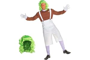 Morph Chocolate Factory Worker Costume Men, Chocolate Factory Costume, Adult Book Character Costumes