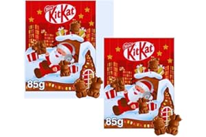 AMAMITRADE KitKats Chocolate Advent Calendar, 85g (Pack of 2) 25 days countdown to Christmas. Festive treats for kids boys girls