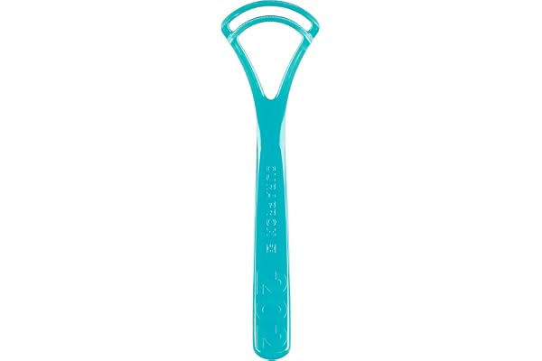 Curaprox Tongue Cleaner-Grattoir à Double Lame avec Bords Lisses et Dentelés pour un Soin Efficace de l'Haleine Fraîche/Emballage Unique/Fabriqué en Suisse