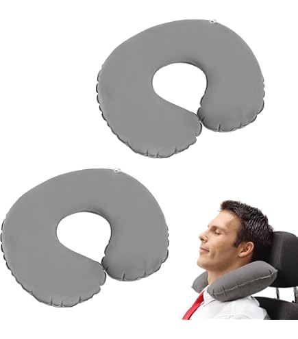 Almohada De Viaje Inflable Ergonómica Para Cuello Y Espalda | Meses Sin