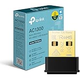 TP-Link Archer T3U Nano USB Adapter Network Card, Wireless Dual-Band WiFi AC1300Mbps, Nano Size, USB 2.0, MU-MIMO, Support Wi