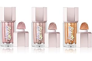 KTOULER 3 Pcs Flüssiges Rouge Glitter Bronzer Makeup, langanhaltend, natürlich aussehend,wischfest, Highlighter Blush Stick,High Pigment Shiny Creme Contour Makeup