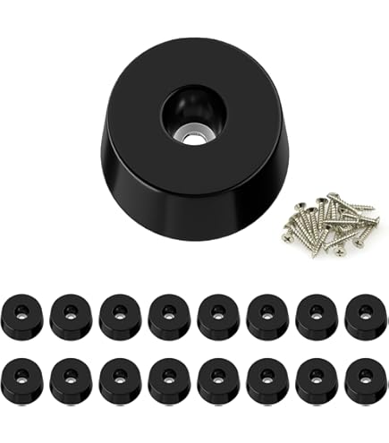 Swpeet 24Sets 30mm Round Black Furniture Pads With Screws, Heavy - View #2