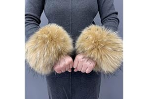 Katutude Polsino Polso in Pelliccia, Inverno Pelliccia Sintetica con Polsino Sintetica più Caldi Polsini da Stivale, Morbido Polsini Finta Pelliccia Volpe Finta per Peluche Accessorio Abbigliamento