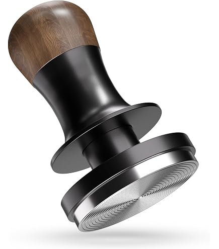 Normcore Espresso-Tamper V4.1, federbelasteter Kaffeestampfer, kompatibel mit 58 mm Siebträgerkörben, Titan-PVD-Beschichtung, flacher Boden, bunter Holzgriff, 58 mm Normcore Espresso-Tamper V4.1, federbelasteter Kaffeestampfer, kompatibel mit 58 mm Siebträgerkörben, Titan-PVD-Beschichtung, flacher Boden, bunter Holzgriff, 58 mm