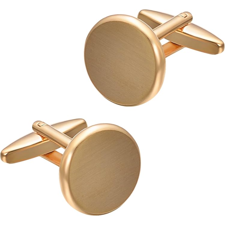 Jonwo Classique Rectangle Brillant Métal Boutons De Manchettes Homme En Coffret Cadeau Cufflinks Bijoux Pour Mariage Affaires Chemise Robe Cadeau Anniversaire (Plaqué Or