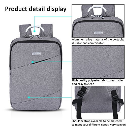 FANDARE 2017 Rucksack 15.6 Zoll Laptoprucksäcke Fahrradrucksäcke Wanderrucksäcke Schulrucksack Notebook Daypack Reisen Studenten Herren Damen Multi-Tasche Polyester - 7