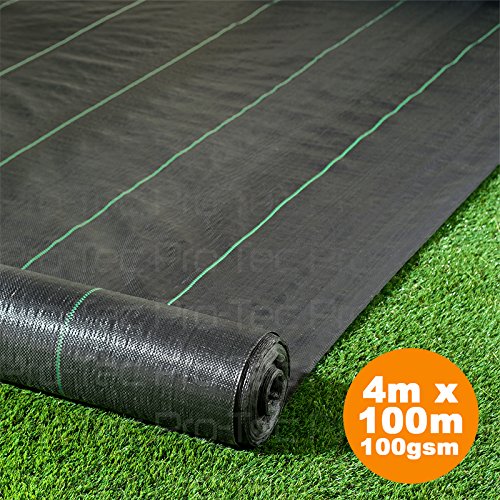 Buy ProTec 4m x 100m Heavy Duty 100g Weed Control Membrane Ground