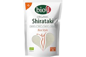 BIOASIA Arroz Shirataki hecho con harina de konjac ecológica, bajo en calorías, sin azúcar, grasa ni gluten, 1 x 270 g