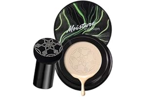 HIHEY Cream Mushroom Head Air Cushion Grzyb poduszka powietrzna Krem + gąbka grzybiczna BB/CC Cream Air Cushion Foundation Compact Cover Moist Makeup (avorio)