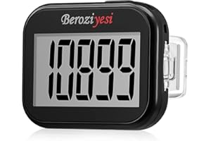 KEYOUNG 3D Schrittzähler zum Gehen, einfacher Schrittzähler zum Gehen mit abnehmbarem Clip und Lanyard, genauer Schrittzähler für Schritte, Schritt-Tracker mit großem Display für Männer, Frauen und Kinder