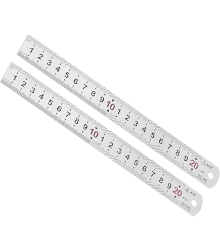 Lot De 3 Règles Métalliques Kozelo - 150, 200 Et 300 Mm En Acier Inoxydable, Précision, Avec Trou De Suspension