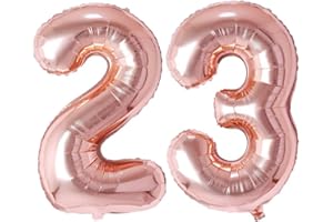 Vthoviwa Enormi Palloncini Numeri 23/32 Rosa Oro, Pallone 23/32. Compleanno Palloncini Uranio, Balloon 23/32 Decorazione Delle Festività