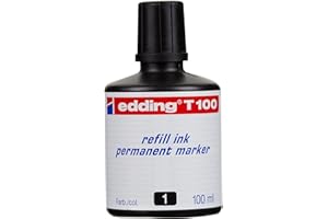 Tinta rotulador edding t-100 negro frasco de 100 ml