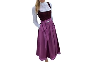 Angxiwan Costume Dress Women's Dirndl Dress Traditional Fashion Midi Bavarian Dirndl Dress for Women Long Oktoberfest Outfit Elegant Retro Dresses Festive Includes Dirndl Apron for Oktoberfest Special