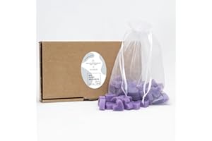 ‎KYWIË Florex Schafmilchseife in Herz-Form – 50 Stück Mini-Gästeseifen – Handgemachte Naturseife – Taufe, Kommunion, Konfirmation, Gastgeschenk – In Geschenkbox (Lavendel-Limone - Lila)