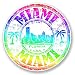 Produktbild DestinationVinyl 2 x 10cm/100mm Miami Florida USA Vinyl Selbstklebende Sticker Aufkleber Laptop Reisen Gepäckwagen Cool Zeichen Spaß #6509