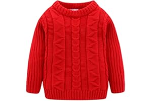 Mud Kingdom Girls Boys Sweater Turtleneck Cable Knit Jumper Pullover Long Sleeve Tops Solid