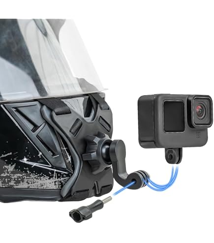 Bras D'extension Rotatif Pour Casque - Compatible Insta360 X5/X4/X3, GoPro Hero, DJI OSMO - Support Menton Incurvé - Kit Accessoires Moto