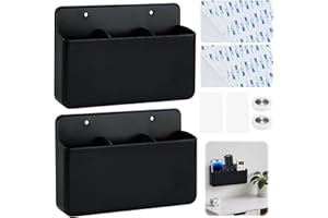 MINISOISO Fernbedienungshalter,2PCS Fernbedienung Halterung Wand Organizer Selbstklebende,Fernbedienungs Aufbewahrung,3 Fäche Wandhalterung Fernbedienu,Remote Control Holder für Wohnzimmern Büro Küche