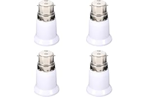 IUULFEX B22 to E27 Socket Converter Bayonet to Screw Edison Socket Adapter BC to ES Lamp Base Adapter for LED Incandescent CFL Bulbs 4 Pack