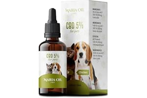 MARIA CBD OIL MARIA CBD Olio (pollo) calmante Cane e gatto CBD elimina stress e cortisolo Naturale Puro Tranquillante Antidolorifico Antifiammatorio Aiuta Il Sonno Elimina Ansia e Dolori aumenta la seratonina