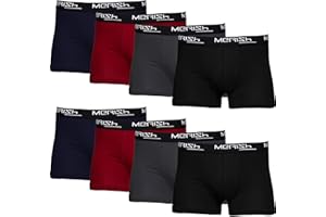 MERISH Calzoncillos tipo bóxer para hombre, paquete de 6, 10 o 15 unidades, tallas S-5XL, estilo retro