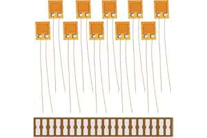Youmile 10PCS BF120-3AA 120ohm Medidor deformación alta precisión de resistencia a la presión Medidor deformación de lámina para sensor presión, celda carga con terminal medidor deformación 20PCS