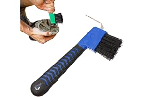 DHinkyoung Horse Hoof Pick Brush with Handle, Sturdy Hoofpick Brush, Horseshoe Brushes Horses Hoof Groove Cleaner Horseshoe Repair Tool for Horses, Donkey, Goat, Tires and Hiking Boots(Random Colour)