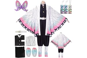 YYDSXK Kostium do cosplayu Nezuko Tanjirou, Kochou Shinobu, Mitsuri, zestaw kostiumowy, kimono, peleryna, prezent dla dzieci, na karnawał, Halloween, Boże Narodzenie