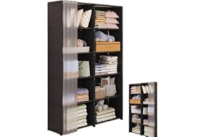Portable Closet - Heavy Duty Clothes Rack, Wardrobe For Small Room, Dustproof Garment Racks, Clothes Organizer Shelf | Rack Closet Storage Organizer For Folded Cloth, Dresses, Coats