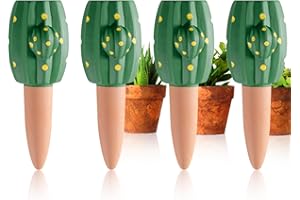 MKNZOME Oyas a Planter Terre Cuite, 4 Pièces Arrosage Goutte à Goutte Ollas Terre Cuite Arrosage Automatique Plantes Irrigation Goutte a Goutte Bouteille pour Jardin Maison Intérieur Extérieur