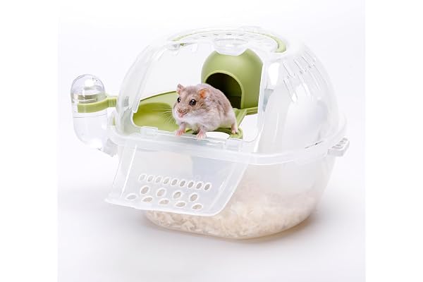 Nobleza - Cage transporteur portable pour petits animaux, cage ventilée (27 x 20,5 x 17 cm)