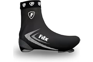 FDX Reflective Cycling Overshoes, Waterproof Bike Shoe Covers, Windproof Lightweight All Season Gaiters for Men and Women - Road Biking, MTB, Hi Viz Accessories