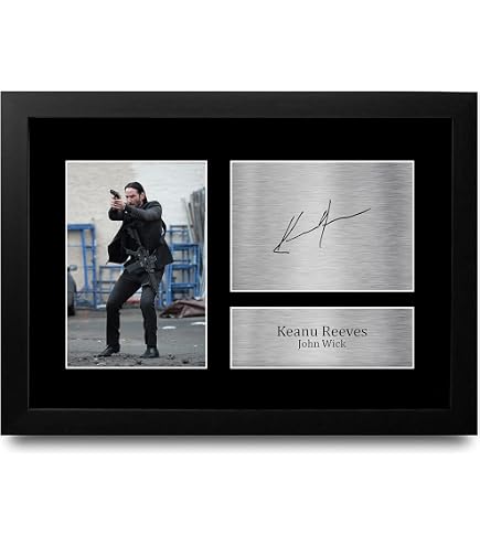 HWC Trading A4 Keanu Reeves The Matrix Neo Regali Stampati Autografo Firmato Immagine Per Gli Appassionati Di Memorabilia Di Film