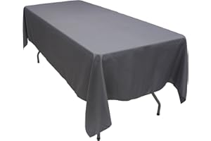KaitatsuSen Oblong Rectangular Polyester Fabric Tablecloth, Charcoal, 59x79-Inch(150x200cm)