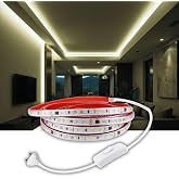 Burul Sb-6508 LED Şerit, Beyaz ve G&uuml;n Işığı Şerit Led Işık 120 Led, Silikonlu 10 Cm Kesilebilir, A&ccedil; Kapat Butonlu Fişli, Tak 