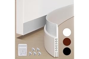 Inwee Burlete Puerta, Cinta Autoadhesiva para Exclusión de Corrientes de Aire a Prueba de Ruido, Antipolvo Aislamiento Acústico Prueba De Viento y Agua 100cm x 5.3cm Blanco