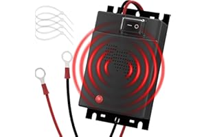 GLOSKIN Repellente Topi per Auto, Ultrasuoni per Topi con Collegamento a Batteria 12V, Ultrasuoni per Topi,Adatto per Vano Motore, Auto, Casa, Difesa del Giardino