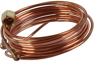 Demeras Mechanical Oil Pressure Gauge Pipe Set, 1/8 Inch Easy Installation 72 Inch Oil Pressure Gauge Pipe Set Wear Resistant Good Sealing Wide Use for Automotive Car