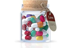 Alaiyaky Mensaje Cápsula Letras en Una Botella, Una Carta de Amor para Novio o Novia, Regalos Personalizados, Postales de Botella Cápsulas para San Valentín Aniversario Cumpleaños (25 PCS)