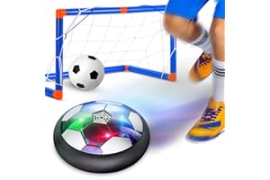 GEYUEYA Home Air Power Football, Hover Football Ballon de Foot Enfants Hover Soccer Ball avec coloré Lumière LED, USB Rechargeable Ballons Football de Jouet pour Indoor & Outdoor Formation Football