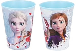 ILS I LOVE SHOPPING Set 2 Bicchieri per Bambini 260 ml in plastica Senza BPA Regalo per Ragazzi (Frozen 2)