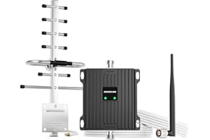 ORBOCOM Handy-Signalverstärker Unterstützt die Frequenzbänder 1 und 8 Für 4G/3G LTE-Mobilfunk-Signalverstärker|Hohe Verstärkung im Freien Yagi-Antenne