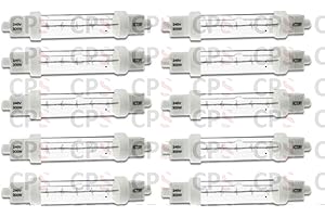 IGLU lighting 10 Pack Catering Heat Lamps 300w 118mm R7S jacketed