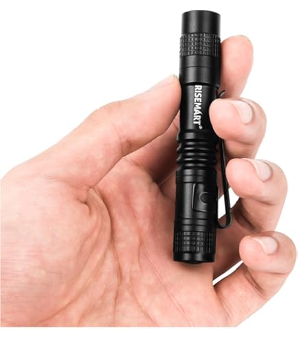 Mini Lampe Torche LED + Electrochoc Autodéfense Camping Urgence