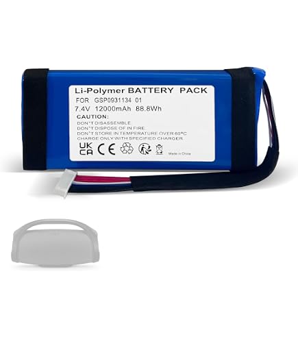 Batteria PATONA 10000mAh 7,4V Li-Polymer Per JBL Boombox E Modelli JEM3316/JEM3317/JEM3318, Ricambio Originale GSP0931134-01